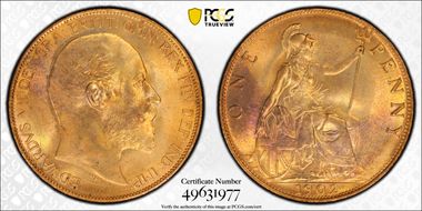 1902 1D S-3990 MS65RB