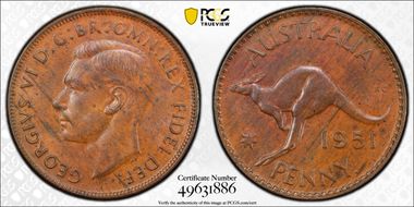 1951 Y. (p) 1D MS63BN