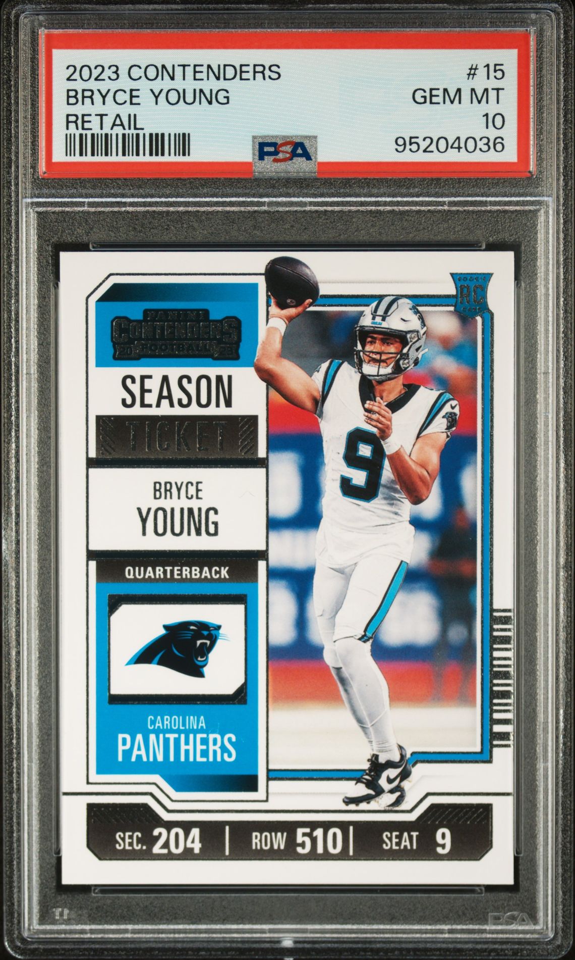2023 Panini Contenders Bryce Young #15 (Retail) Gem Mt 10 front