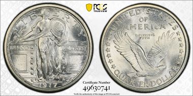 1917-D 25C Type 1 MS66FH