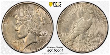 1922-D $1 AU55