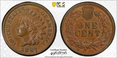 1887 1C AU58BN