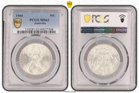 1966 50C KM-67  Ag MS62