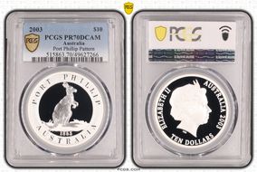 2003 $10 Port Phillip Pattern PR70DCAM