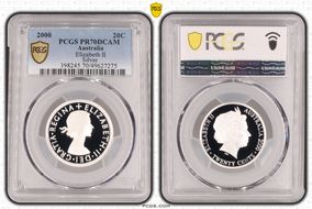 2000 20C Elizabeth II Silver PR70DCAM