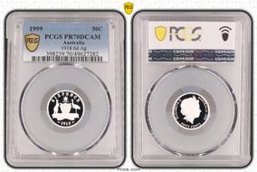 1999 50C 1918 6d Ag PR70DCAM