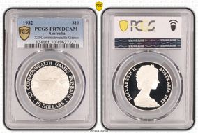 1982 $10 XII Commonwealth Games PR70DCAM