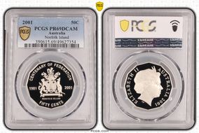 2001 50C Norfolk Island PR69DCAM