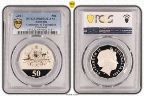 2001 50C Centenary of Federation Colorized PR69DCAM