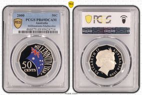 2000 50C Millennium - Colorized PR69DCAM
