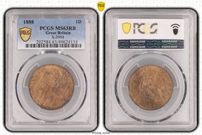 1888 1D S-3954 MS63RB