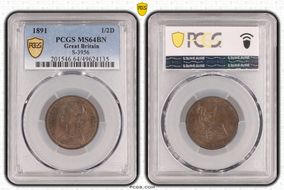 1891 1/2D S-3956 MS64BN