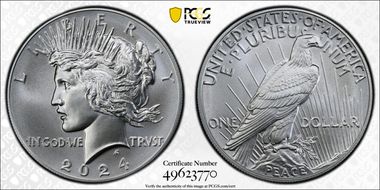 2024 $1 Peace Dollar First Strike MS70
