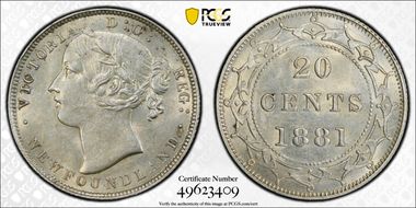 1881 20C AU58