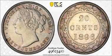 1896 20C Large 96 AU53