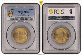 1952 50 Fr Gad-880 F-425 MS66