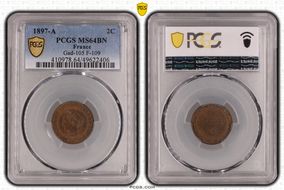 1897-A 2C Gad-105 F-109 MS64BN
