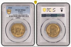 1933 2 Fr 2 Gros MS66