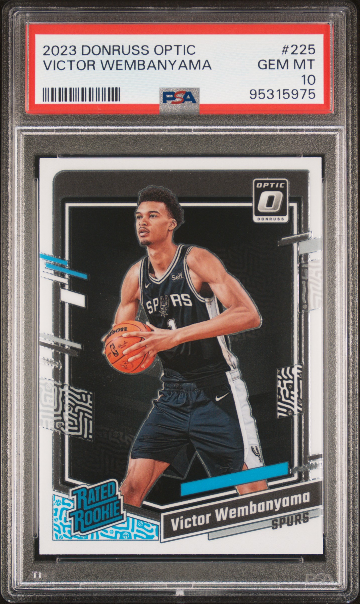 2023 Panini Donruss Optic Victor Wembanyama #225 Gem Mt 10 front
