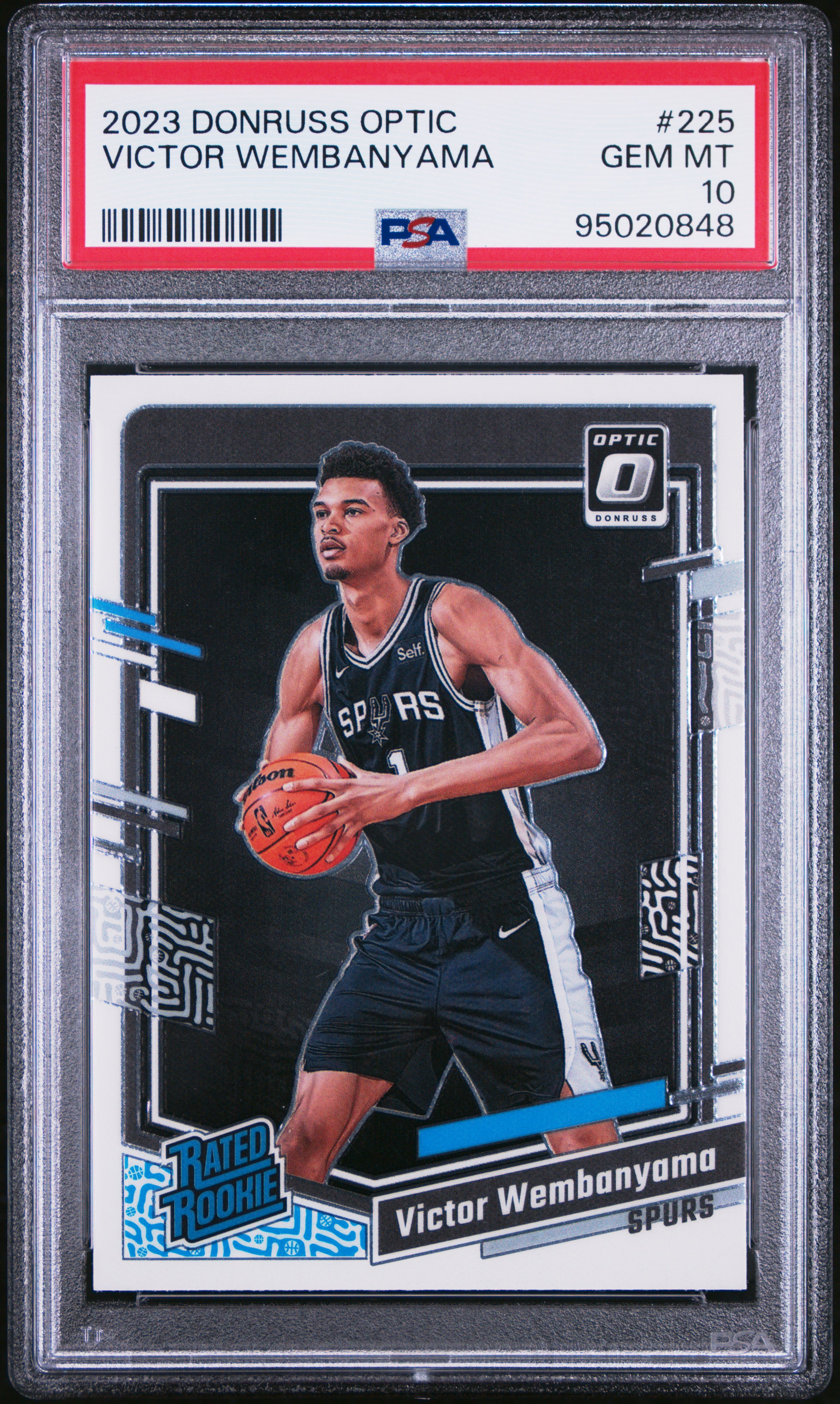 2023 Panini Donruss Optic Victor Wembanyama #225 Gem Mt 10 front