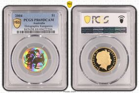 2004 $1 Holographic Kangaroos PR69DCAM