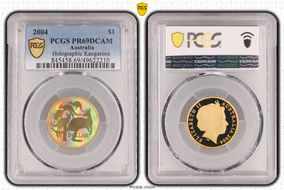 2004 $1 Holographic Kangaroos PR69DCAM