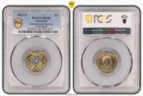 2021-C $2 Ambulance Service Colorized MS68