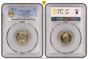 2021-C $2 Ambulance Service Colorized MS68