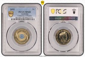 2021 $1 Centenary of Rotary MS68