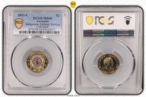 2021-C $2 Indigenous Military Service Colorized MS68