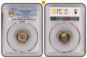 2021-C $2 Indigenous Military Service Colorized MS68