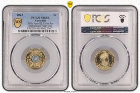 2023 $2 35th Ann $2 Coin Set Colorized Ambulance Services MS68