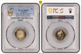 2023 $2 35th Ann $2 Coin Set Remembrance Poppy MS69