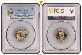 2023 $2 35th Ann $2 Coin Set Colorized Indigenous Military Service MS67