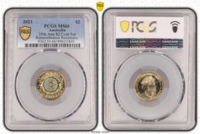 2023 $2 35th Ann $2 Coin Set Colorized Remembrance Rosemary MS66