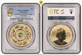 2023 $5 Australian World Heritage Colorized MS68