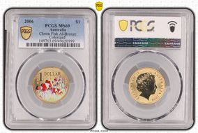 2006 $1 Clown Fish Al-Bronze Colorized MS69