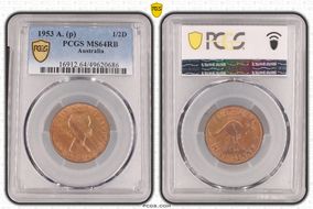 1953 A. (p) 1/2D MS64RB