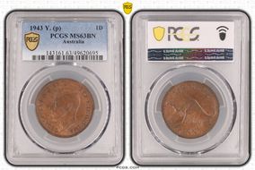 1943 Y. (p) 1D MS63BN