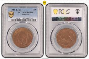 1944 Y. (p) 1D MS63RB