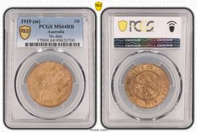 1919 (m) 1D No dots MS64RB