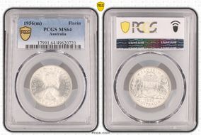 1956(m) Florin KM-60  Ag MS64