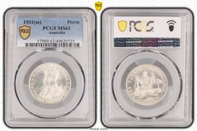 1931(m) Florin KM-27  Ag MS63