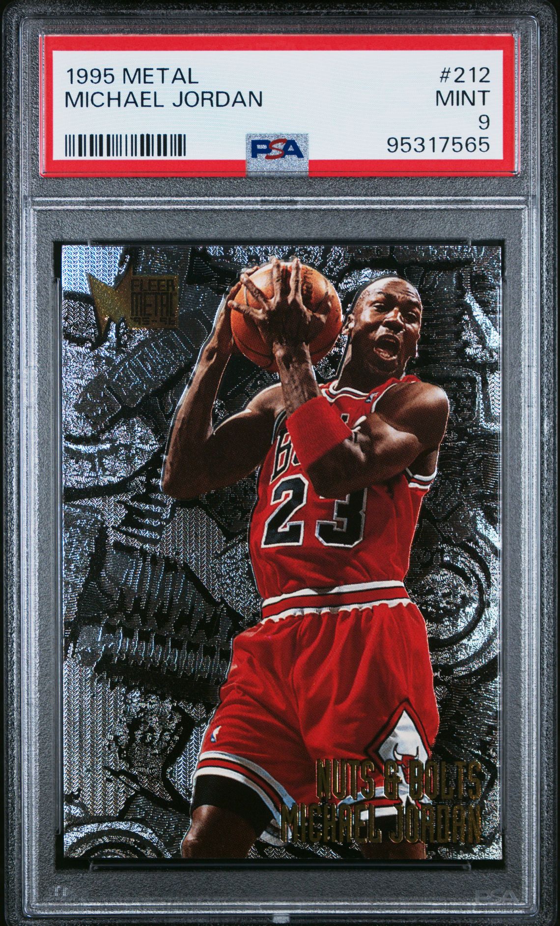 1995 METAL #212 Michael Jordan front