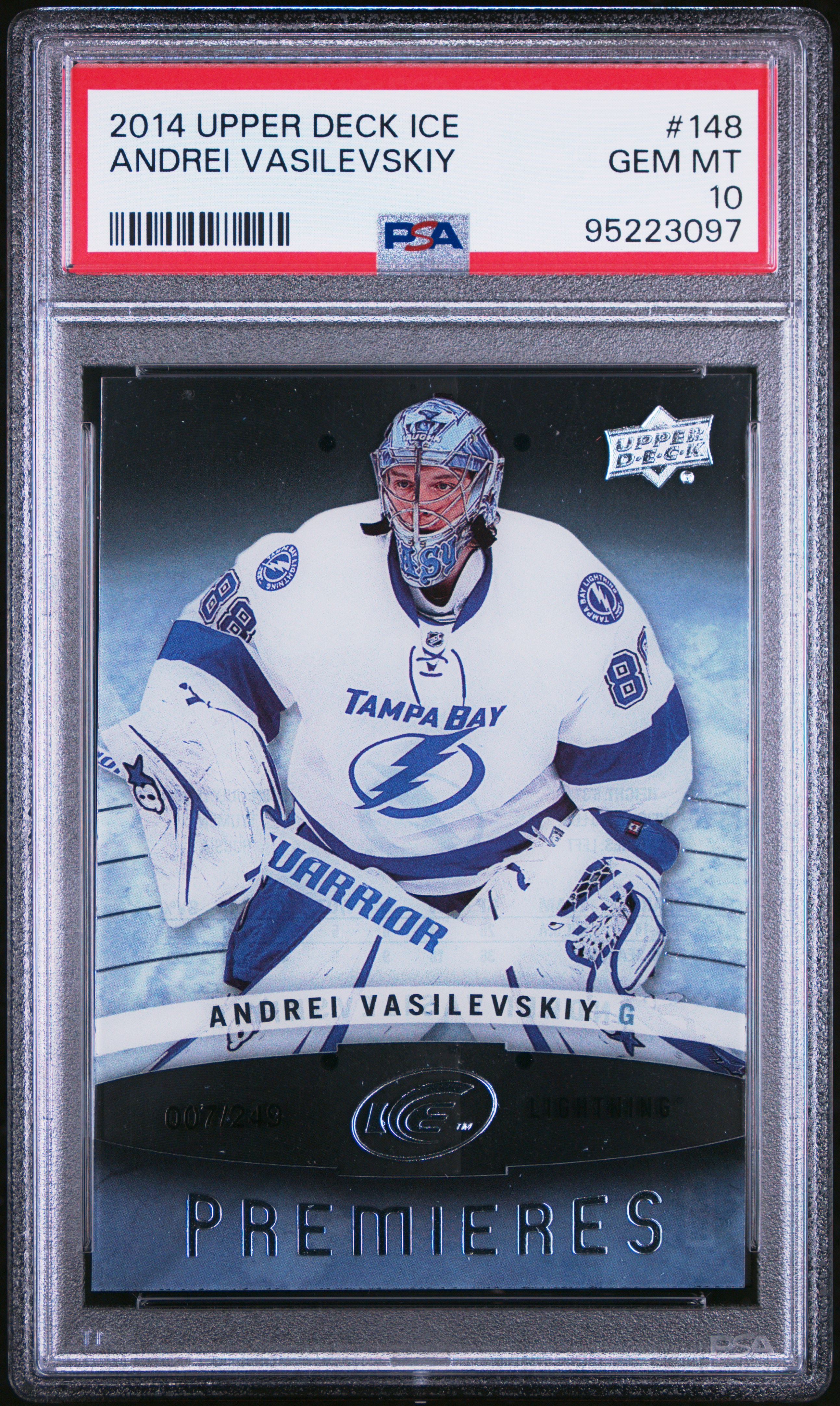 2014 Upper Deck Ice Andrei Vasilevskiy #148 Gem Mt 10 front