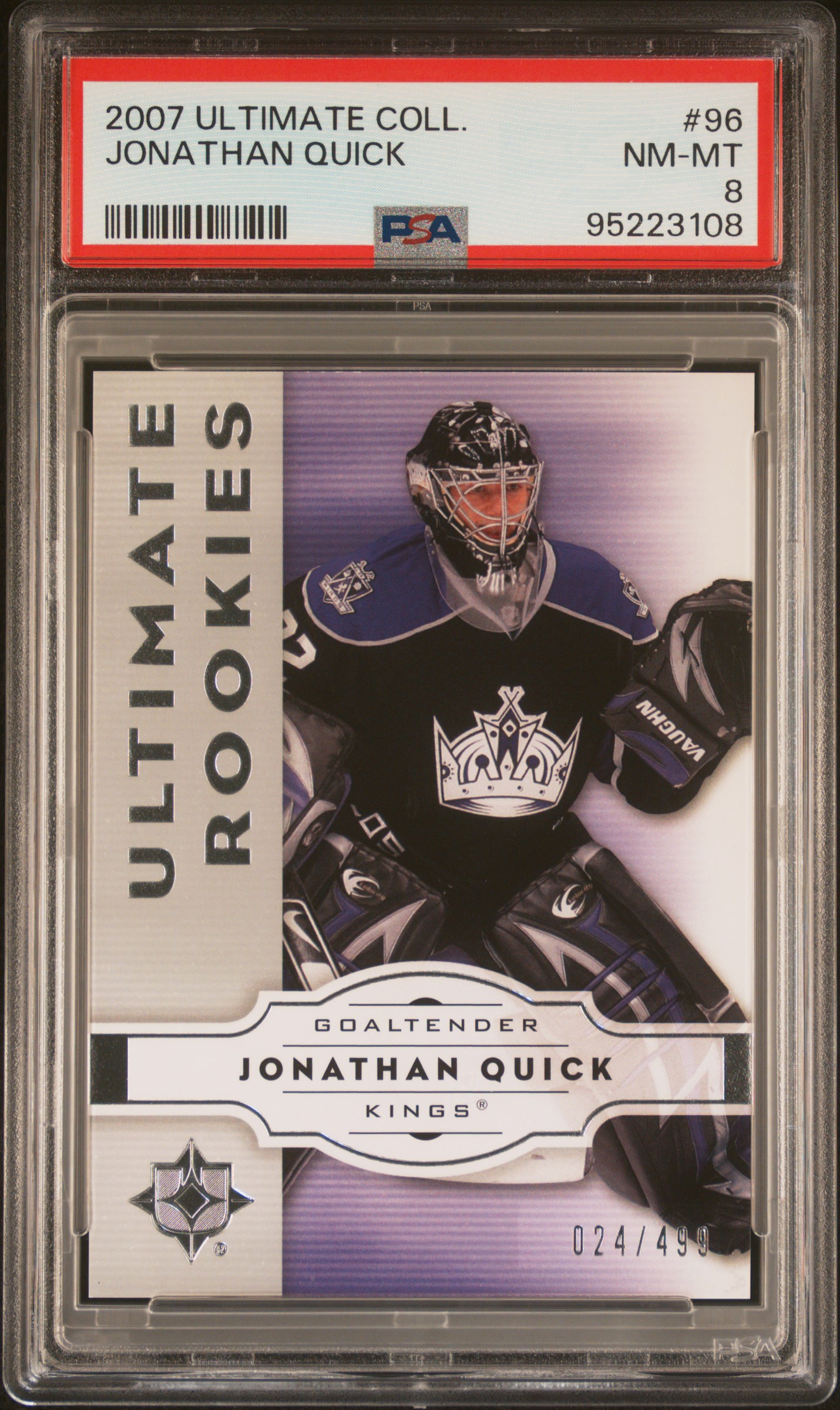 2007 Upper Deck Ultimate Collection Jonathan Quick #96 Nm-Mt 8 front