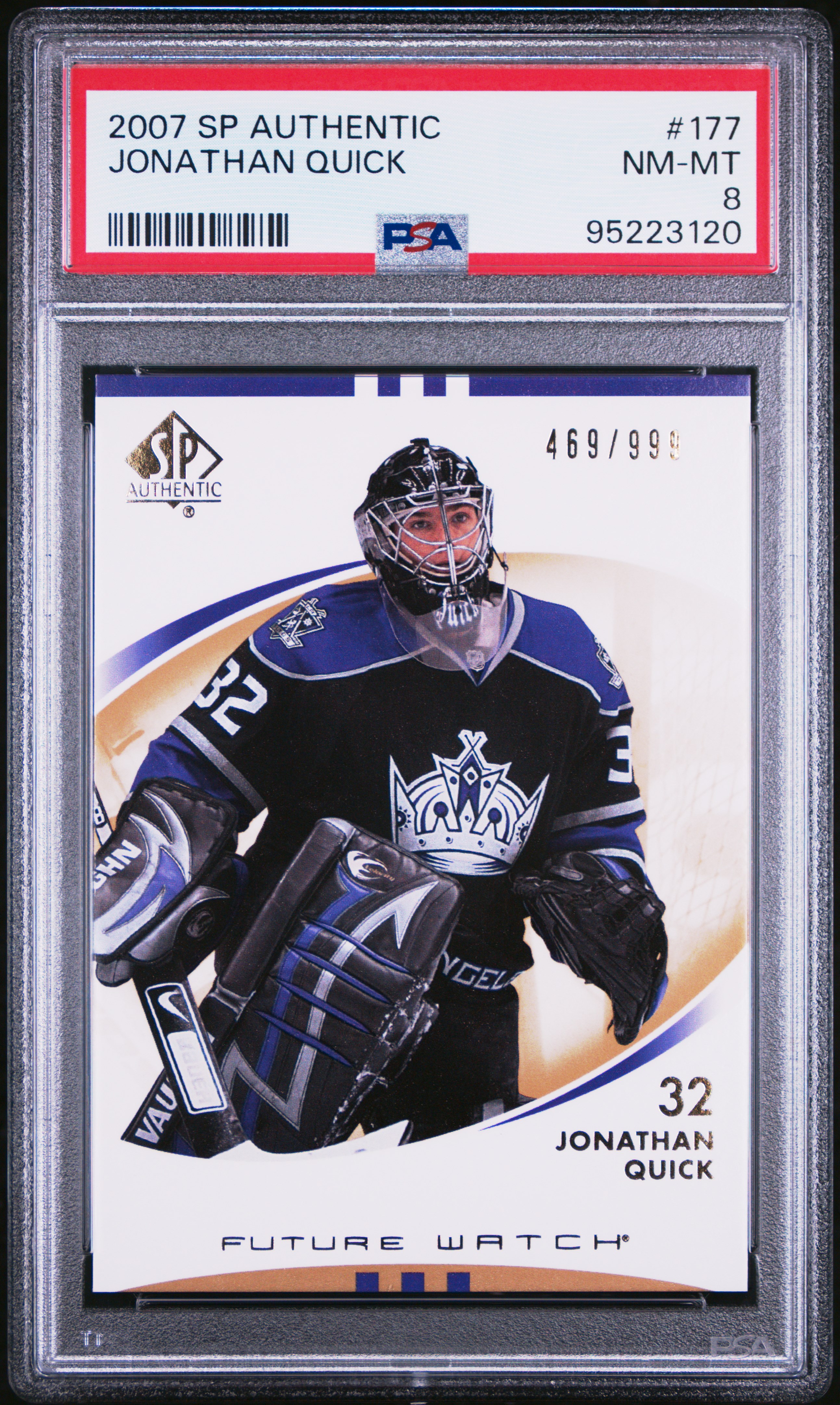 2007 Sp Authentic Jonathan Quick #177 Nm-Mt 8 front