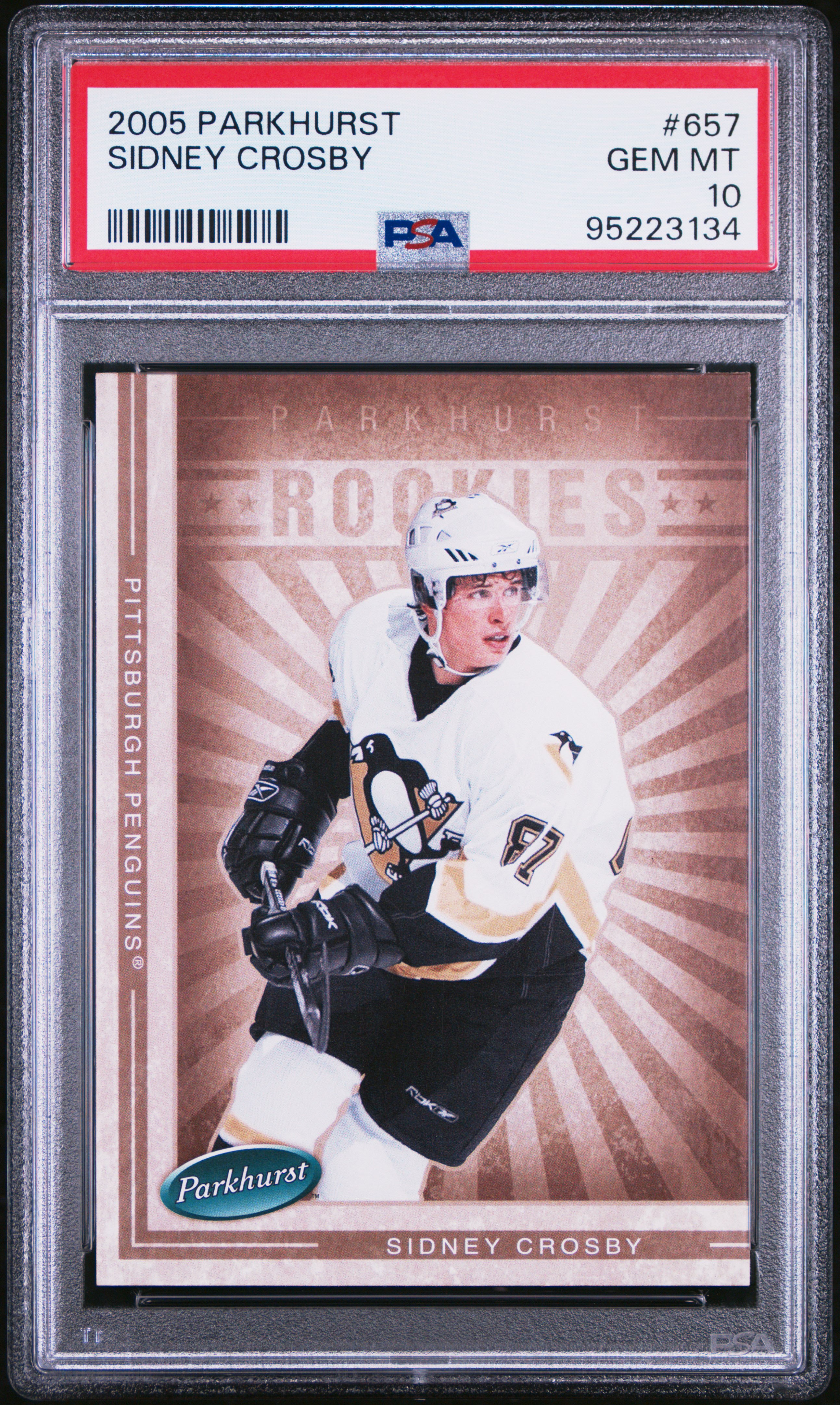 2005 Parkhurst Sidney Crosby #657 Gem Mt 10 front