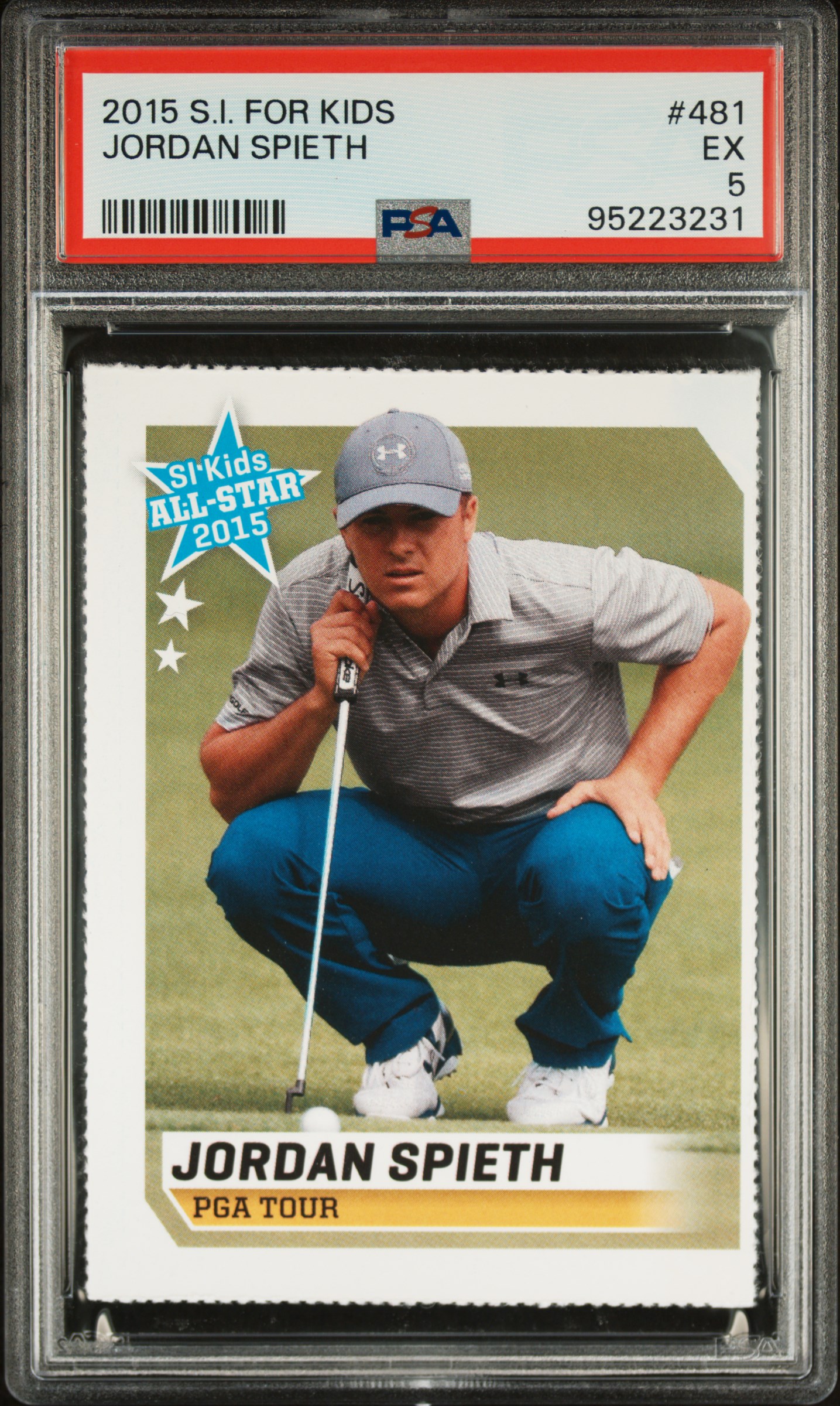 2015 S.i. For Kids Jordan Spieth #481 Ex 5 front