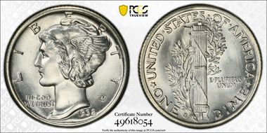 1938-S 10C MS66FB
